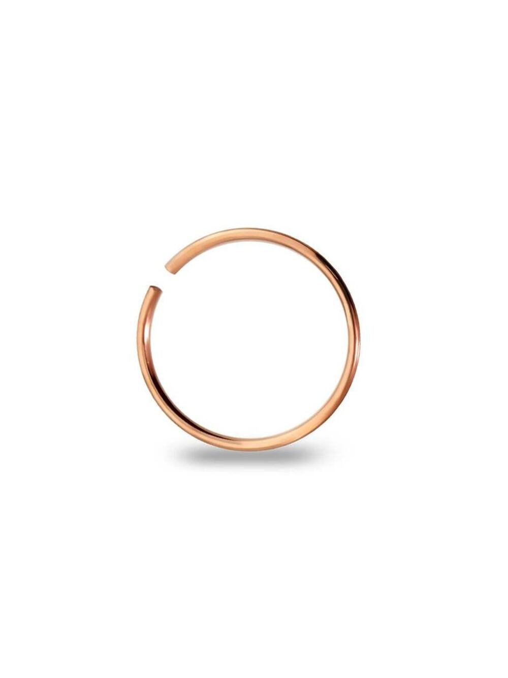 Annealed Rose Gold Titanium IP Plated Nose Hoop